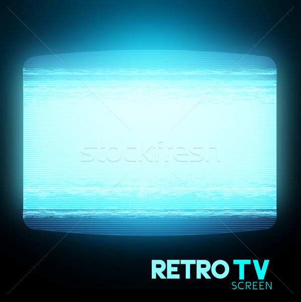 599x600 Retro Static Tv Screen Vector Illustration James Thew