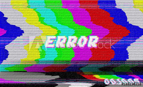 500x305 Error Vhs Vector Phrase In Pixel Art Style With Screen Glitch Vhs