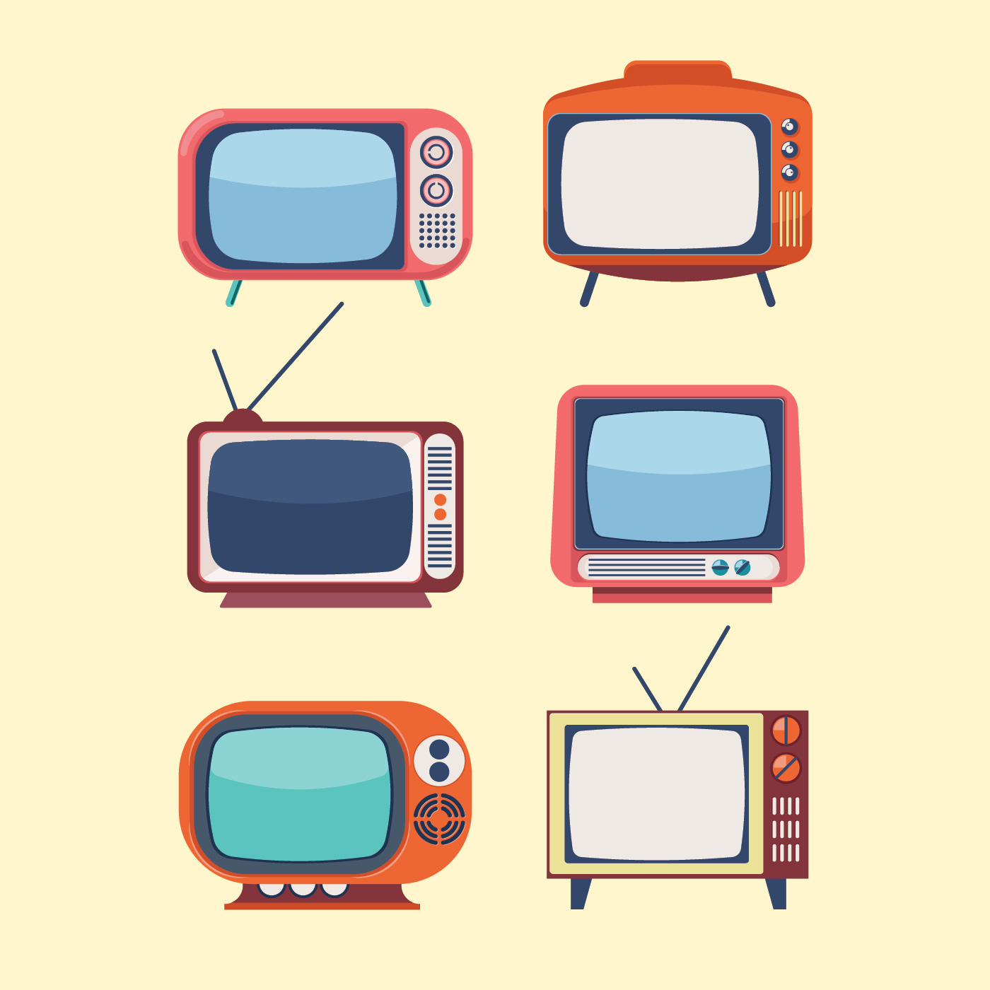 Vintage Tv Free Vector Art 1400x1400 Vintage Tv Free Vector Art