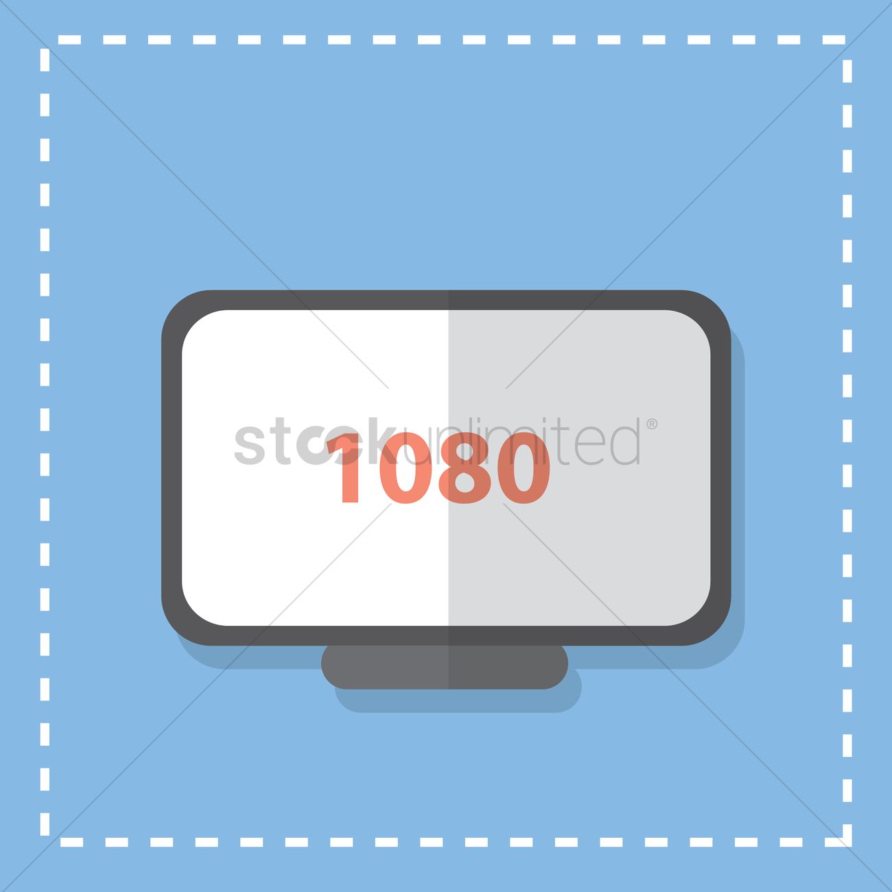 1300x1300 Lcd Tv Vector Image