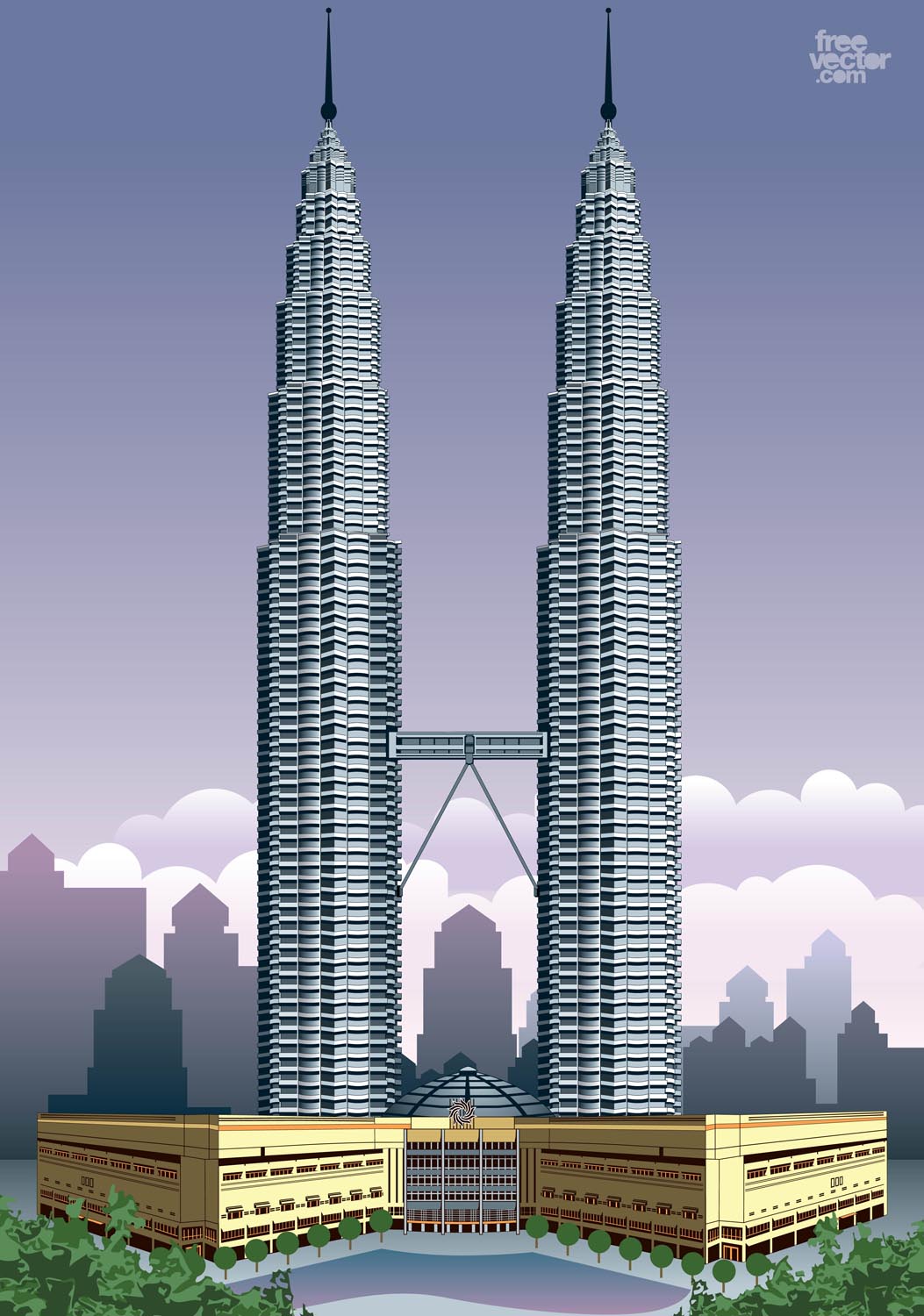 Petronas Towers Vector Art Graphics 1053x1500 Petronas Towers Vector Art Graphics