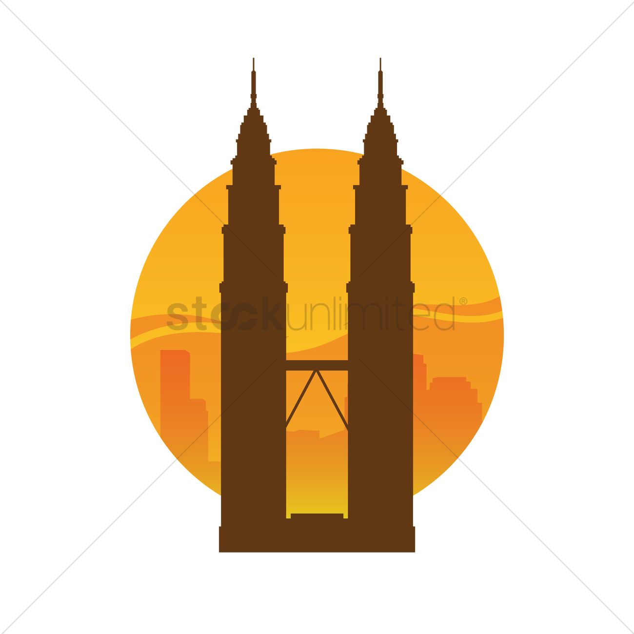 Petronas Twin Towers Vector Image 1300x1300 Petronas Twin Towers Vector Image