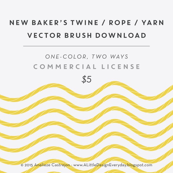 570x570 New Baker's Twineropeyarn Illustrator Vector Brush Etsy