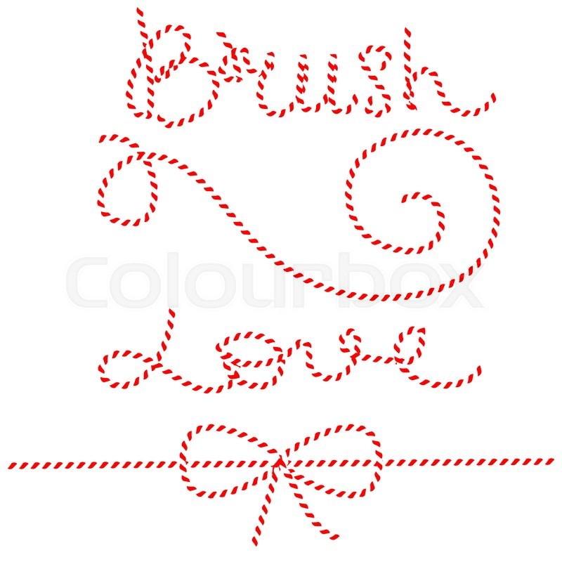 800x800 Twine Rope Bows And Gift Ties Red And Stock Vector Colourbox