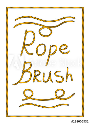 364x500 Natural Brown Tangled Twine Rope Illustrator Brush, Vector