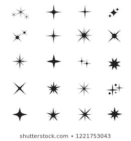 260x280 Star Icons Twinkling Stars Sparkles, Shining Burst Christmas