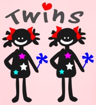 190x208 Storyt Twin Girls Heart Vector Art Kids Hooded Sweatshirt