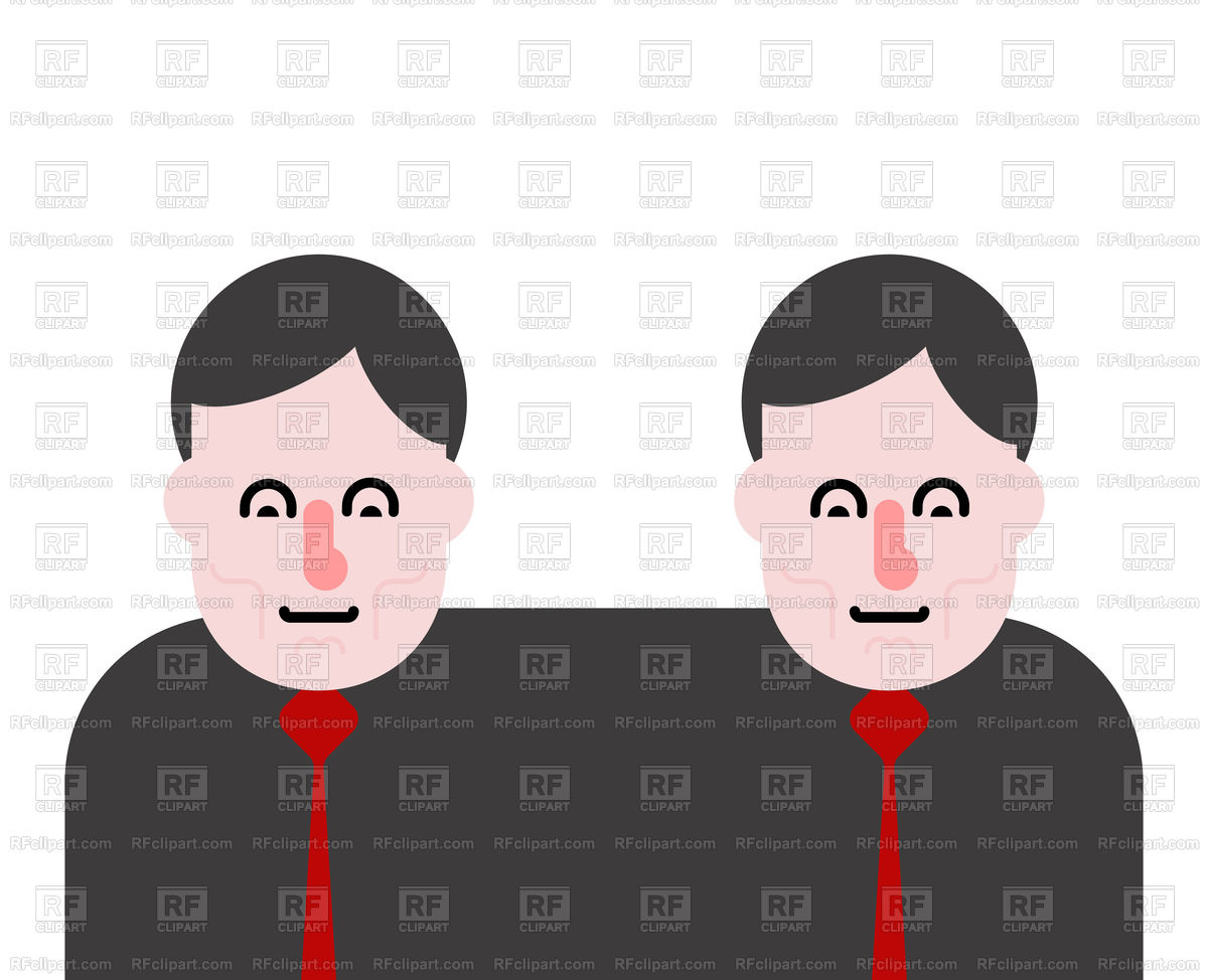 1200x974 Business Partners Siamese Twins, Fused People Vector Image