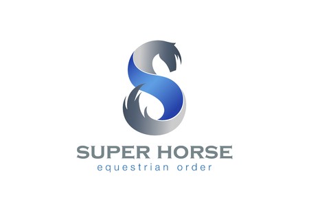 450x291 Horse Twisted Ribbon As S Letter Logo Design Vector Template