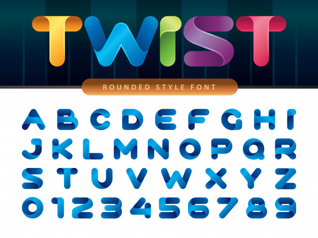 626x469 Vector Of Twist Ribbons Alphabet Letters Vector Premium Download