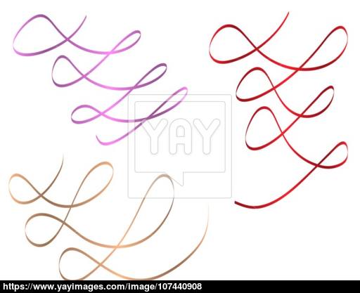 512x417 Twisted Shining Ribbons Vector