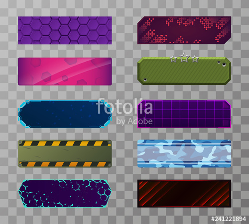 500x451 Set Of Gaming Panels In Various Styles Symmetric Twitch Panels