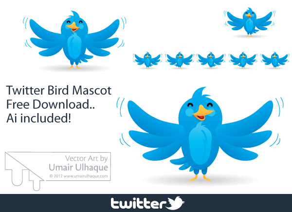 600x435 Vector Twitter Bird Funny Mascot