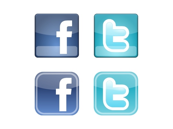 600x450 Facebook Twitter Icons Free Vector In Encapsulated Postscript