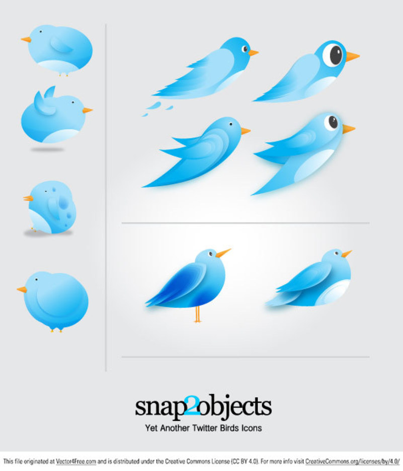 801x936 Free Twitter Birds Icons Vector