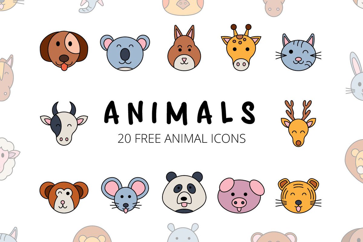 1200x800 On Twitter Animals Vector Free Icon Set