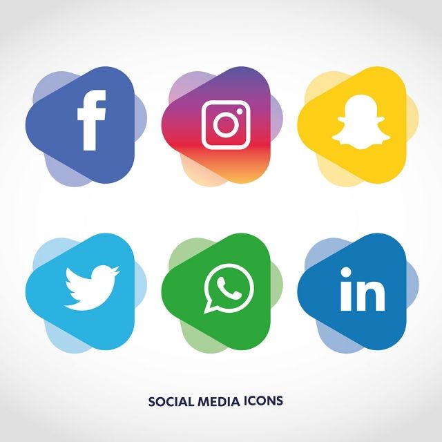 Social Media Icons Set Logo Vector Illustrator, Social, Media 640x640 Social Media Icons Set Logo Vector Illustrator, Social, Media