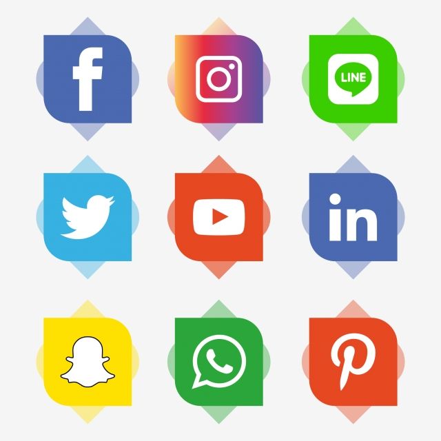 640x640 Social Media Icons Set Logo Vector Illustrator, Social, Media