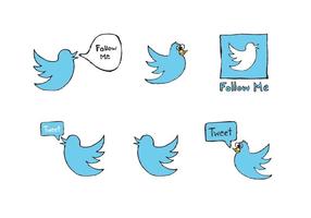 Vector Simple Twiter Bird Icons 286x200 Vector Simple Twiter Bird Icons
