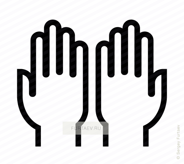 620x553 Two Hands Vector Icon