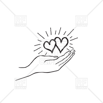 400x400 Two Hearts In Hands Vector Image Of Conceptual Terriana