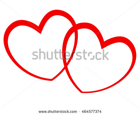 450x370 Two Hearts Connected Clipart