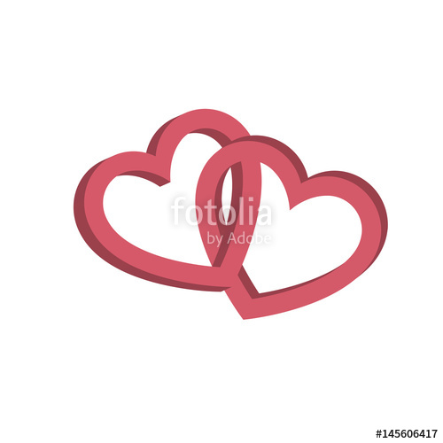 500x500 Two Hearts Vector Illustration Stock Image And Royalty Free