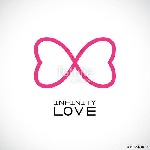 500x500 Infinite Love Symbol Endless Symbol Two Hearts Vector