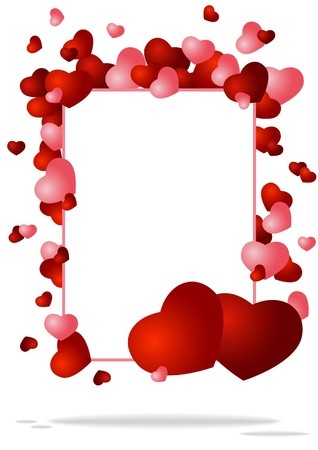 318x450 Congratulatory Background With Two Hearts Vector Illustration