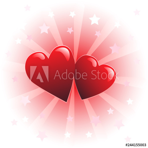 500x500 Two Hearts Vector
