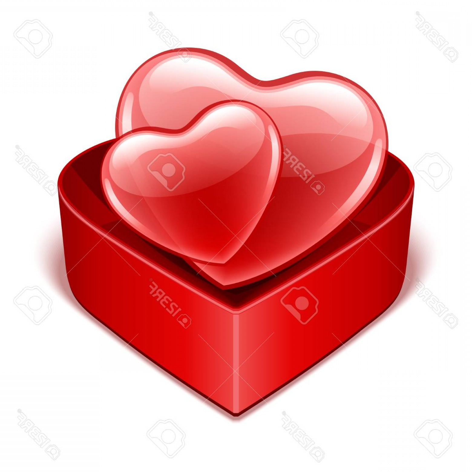1560x1560 Photoopen Heart Gift Present With Two Hearts Vector Illustration
