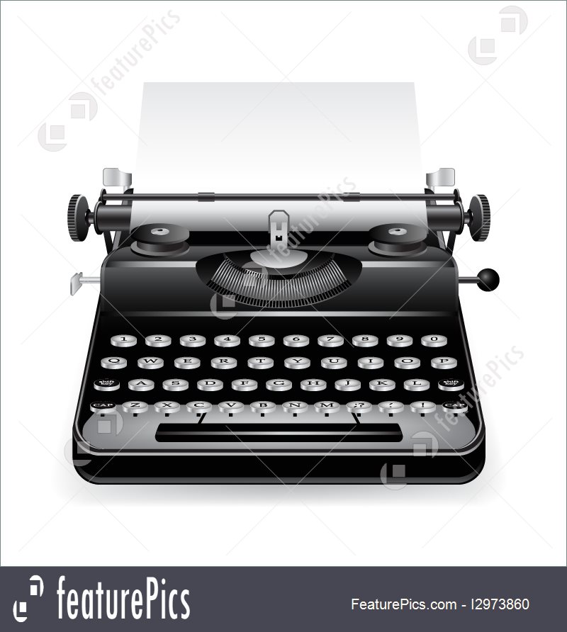 Office And Close Up Old Typewriter Vector 800x892 Office And Close Up Old Typewriter Vector