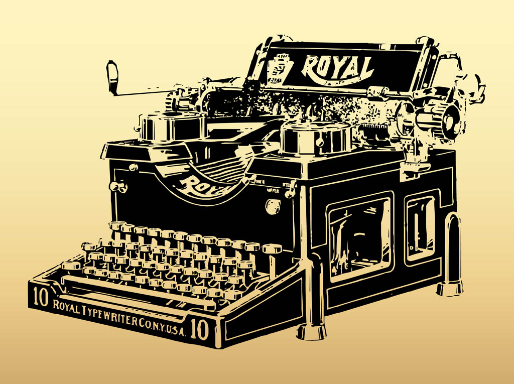 Royal Typewriter Vector Art Graphics 1024x765 Royal Typewriter Vector Art Graphics