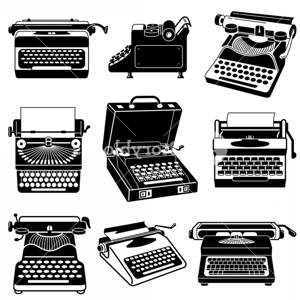 Typewriter Vector Cultracing 1200x1200 Typewriter Vector Cultracing