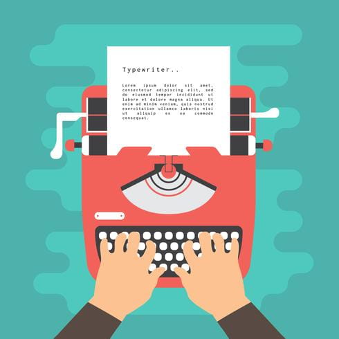 Typewriter Vector Illustration Free Graphics 490x490 Typewriter Vector Illustration Free Graphics
