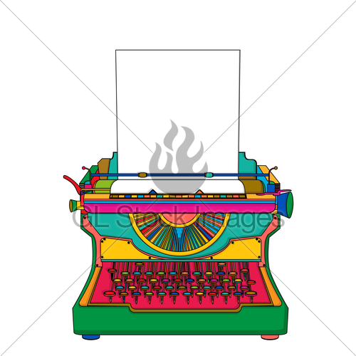 Typewriter Vector Gl Stock Images 500x500 Typewriter Vector Gl Stock Images