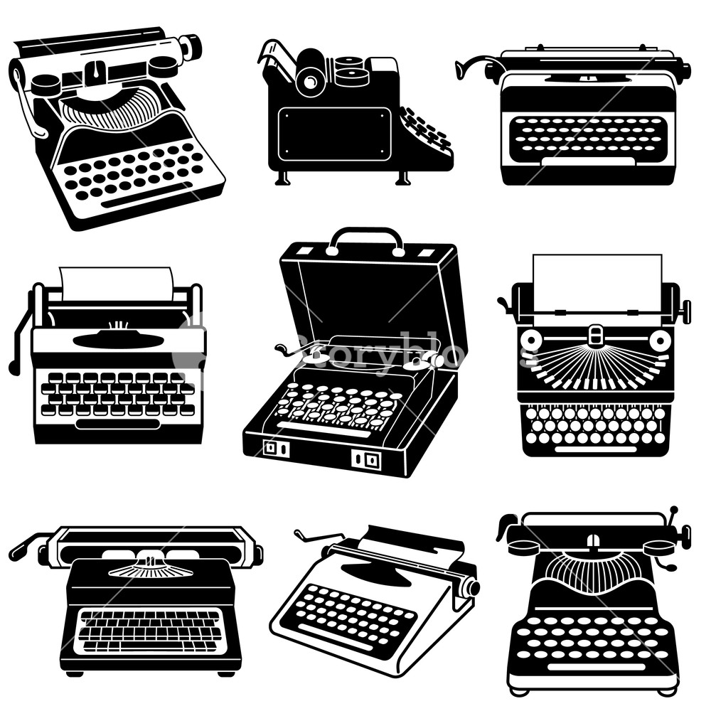 Typewriter Icon Set Simple Set Of Typewriter Vector Icons For Web 1000x1000 Typewriter Icon Set Simple Set Of Typewriter Vector Icons For Web