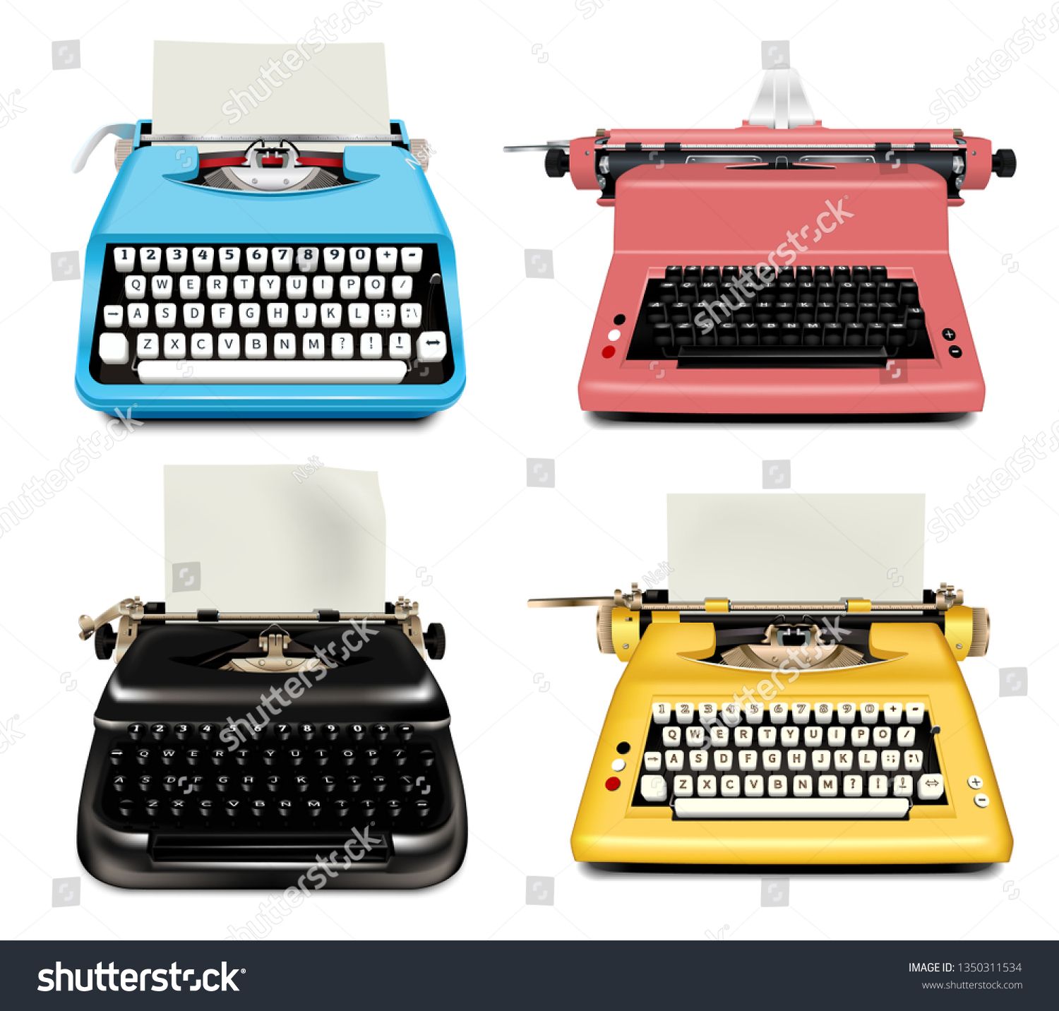 Typewriter Icons Set Realistic Set Of Typewriter Vector Icons 1500x1432 Typewriter Icons Set Realistic Set Of Typewriter Vector Icons