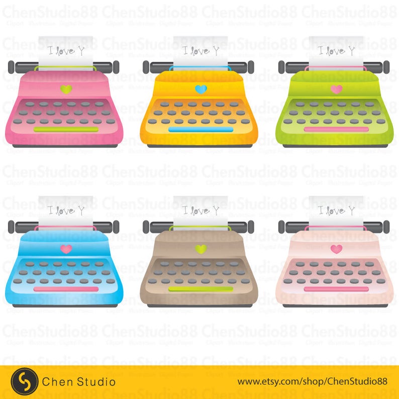 Typewriter Vector Digital Clipart Instant Download Etsy 794x794 Typewriter Vector Digital Clipart Instant Download Etsy
