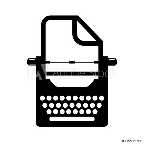 Typewriter Vector Icon 500x500 Typewriter Vector Icon