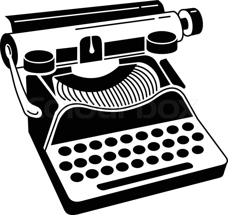 Classic Typewriter Icon Simple Stock Vector Colourbox 800x754 Classic Typewriter Icon Simple Stock Vector Colourbox