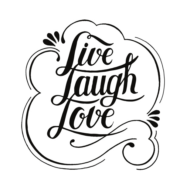 626x626 Live Laugh Love Typography Design Vector Free Download