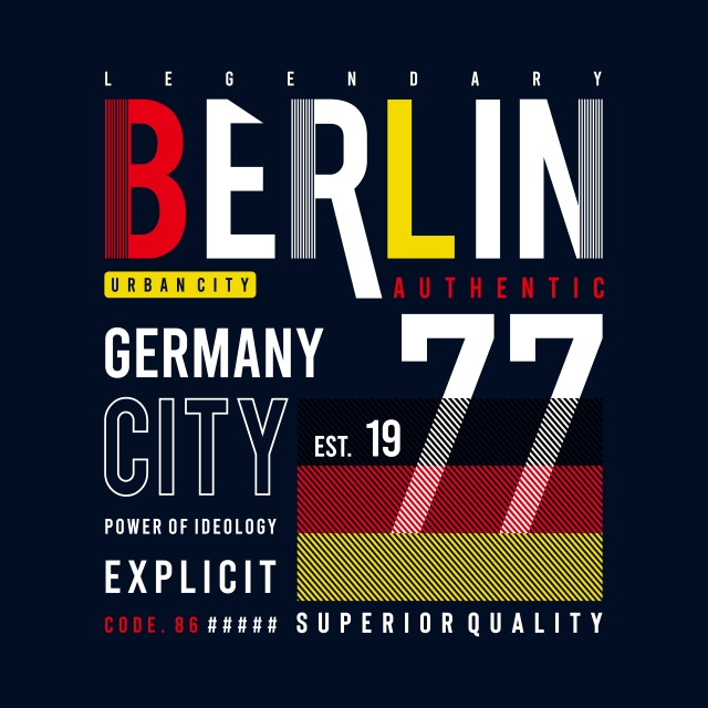 640x640 Berlin Images Typography Design Vector Illustration For T Shirt