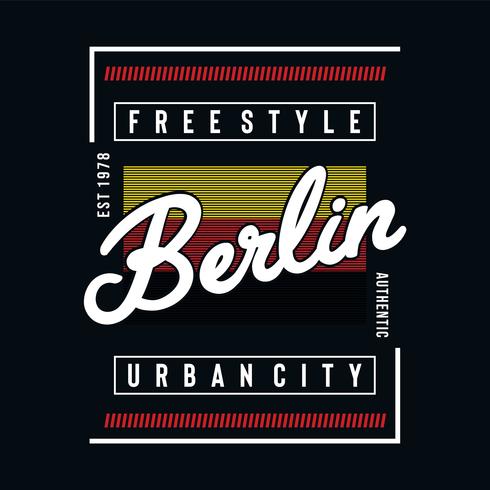 490x490 Berlin Urban City Typography Design Vector