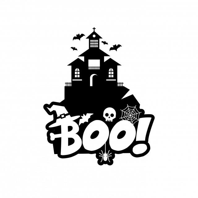 640x640 Boo Typography Design Vector, Boo, Typography, Halloween Png