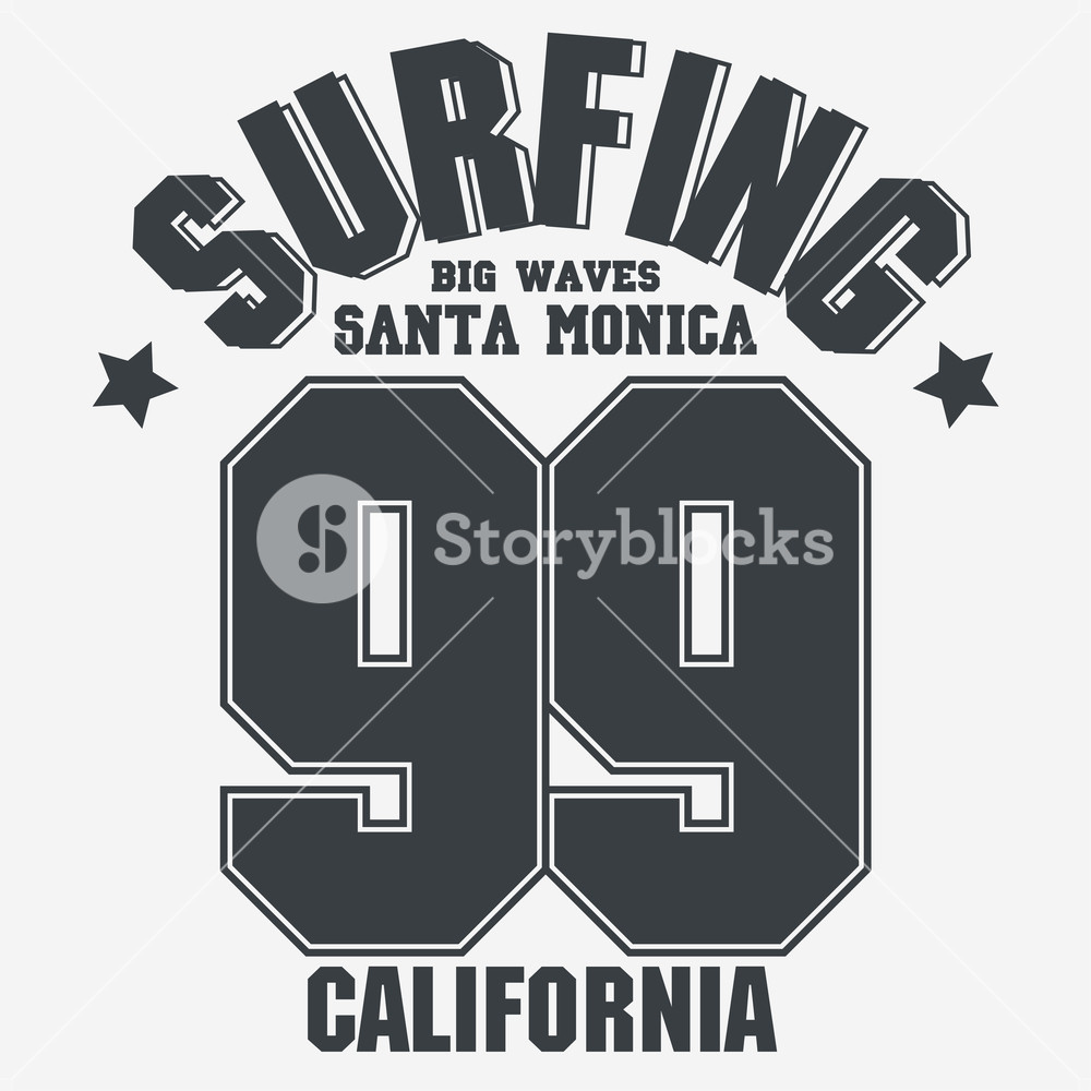 1000x1000 California Sport Wear T Shirt Typography Design Vector Royalty