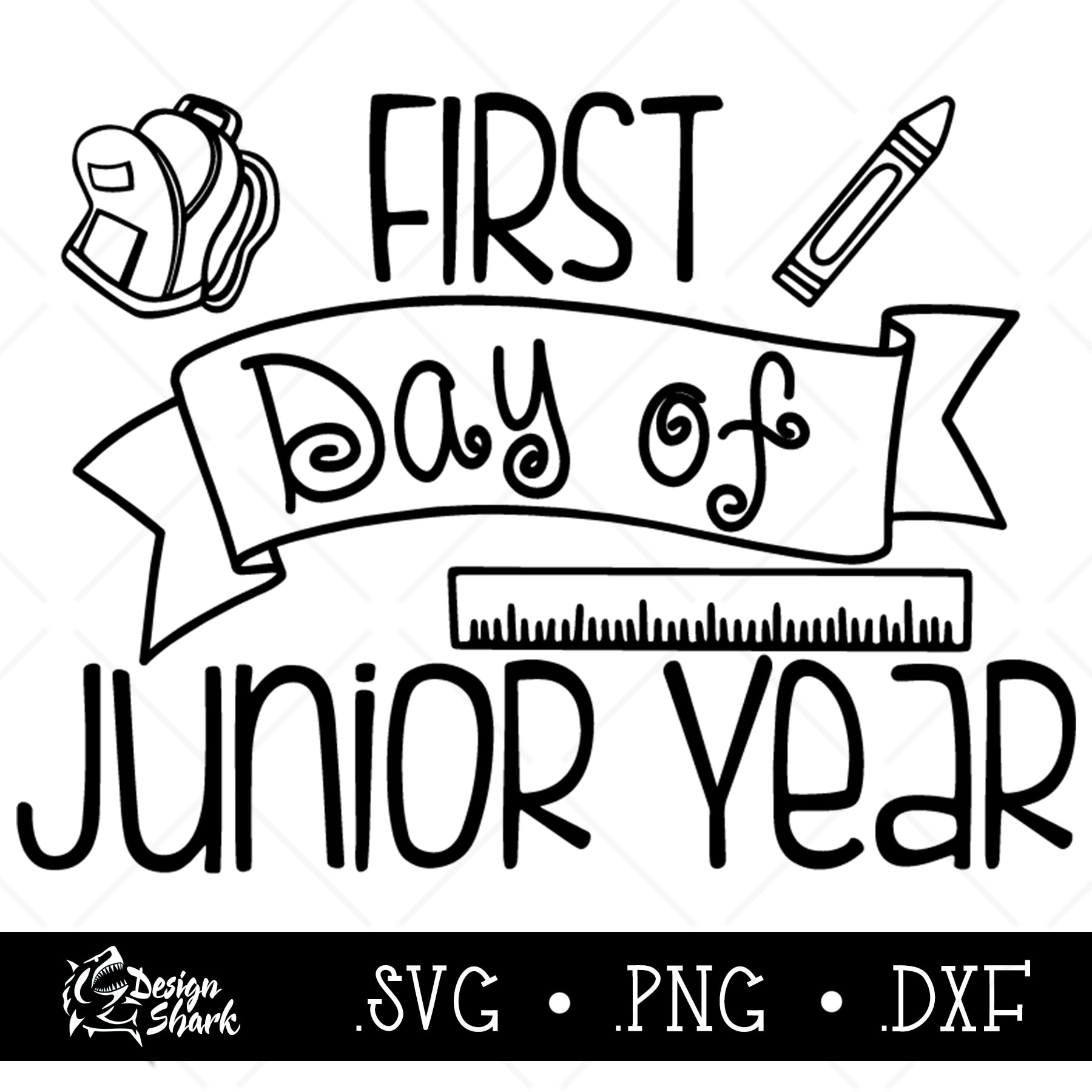 First Day Of Junior Year Typography Vector 1800x1800 First Day Of Junior Year Typography Vector