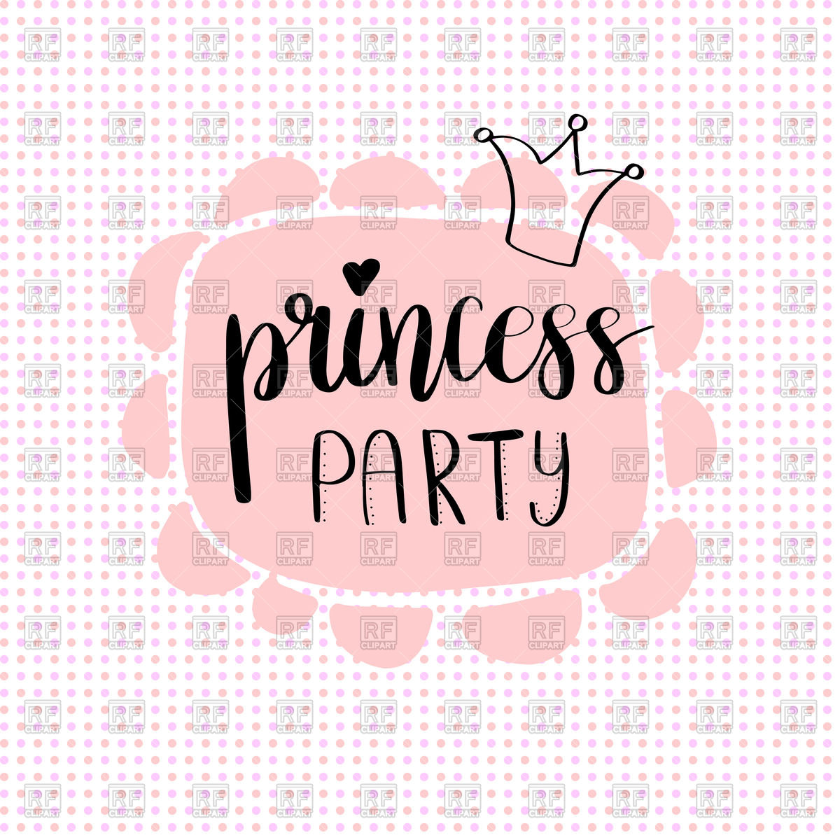 Princess Party Bridal Shower Card Design Birthday Girl Lettering 1200x1200 Princess Party Bridal Shower Card Design Birthday Girl Lettering