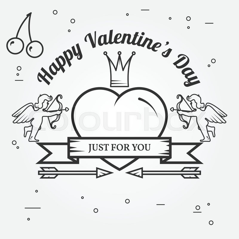 Just For You, Happy Valentine's Day Stock Vector Colourbox 800x800 Just For You, Happy Valentine's Day Stock Vector Colourbox