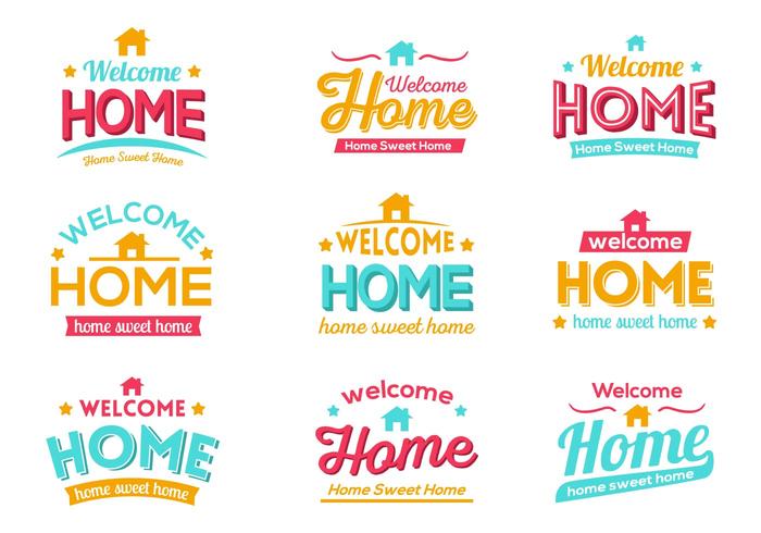 Free Colorful Welcome Home Typography Vector 700x490 Free Colorful Welcome Home Typography Vector
